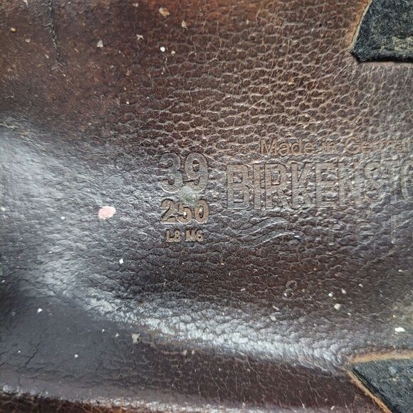 Birkenstock Sandals Womens Metallic Black EU 39 US 8 Madrid Birko-Flor - Picture 10 of 11